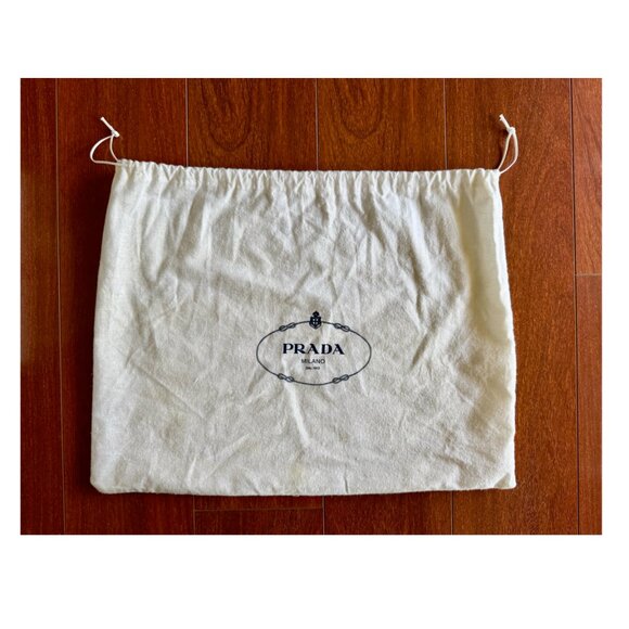 PRADA Vitello-Trimmed Tessuto Double Pocket Buckle Flap Shoulder Bag - Picture 16 of 16